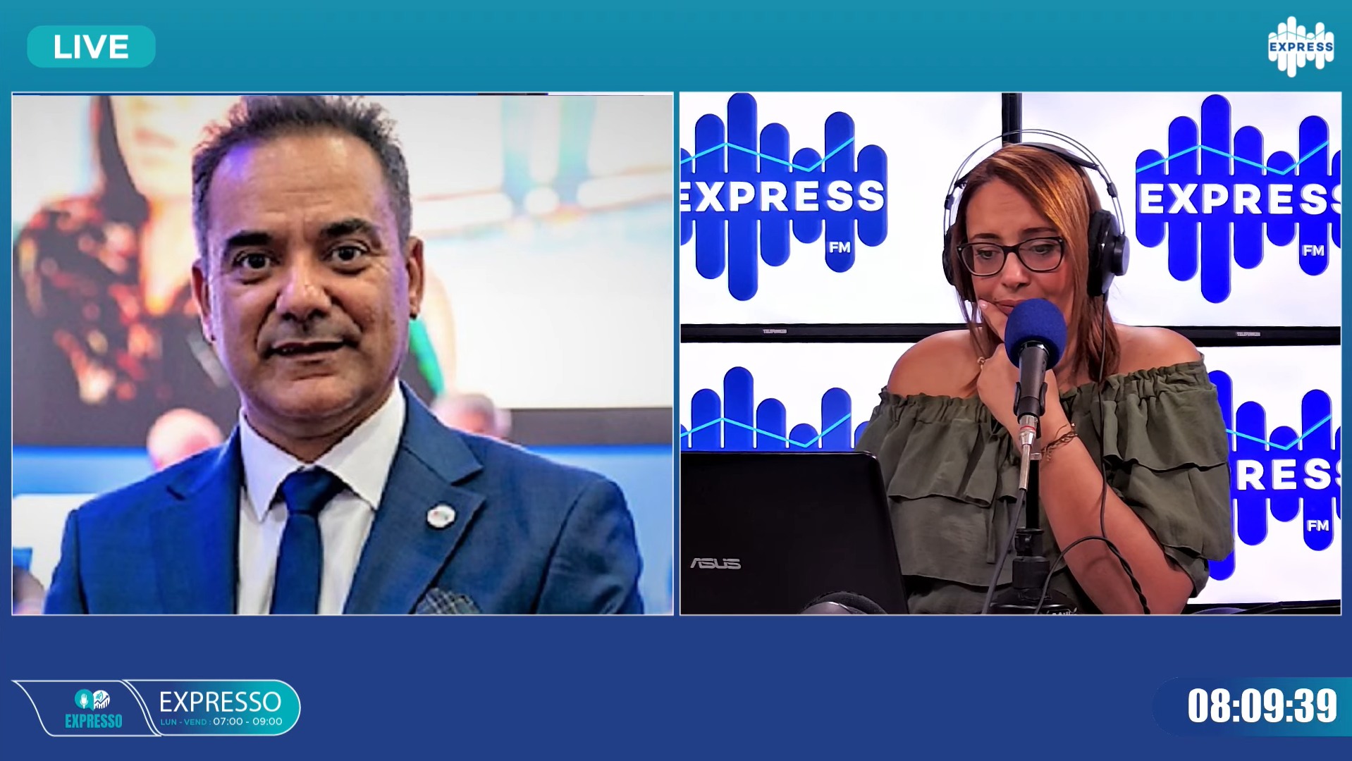 Passage de M. Haithem Bouagila, lors de l’émission « Expresso » sur Express FM